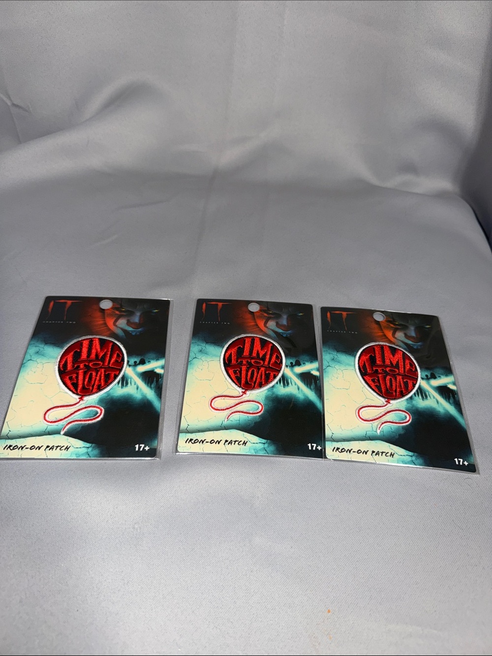 Loungefly Red & Black "Time to Float" Iron-On Patch Pack